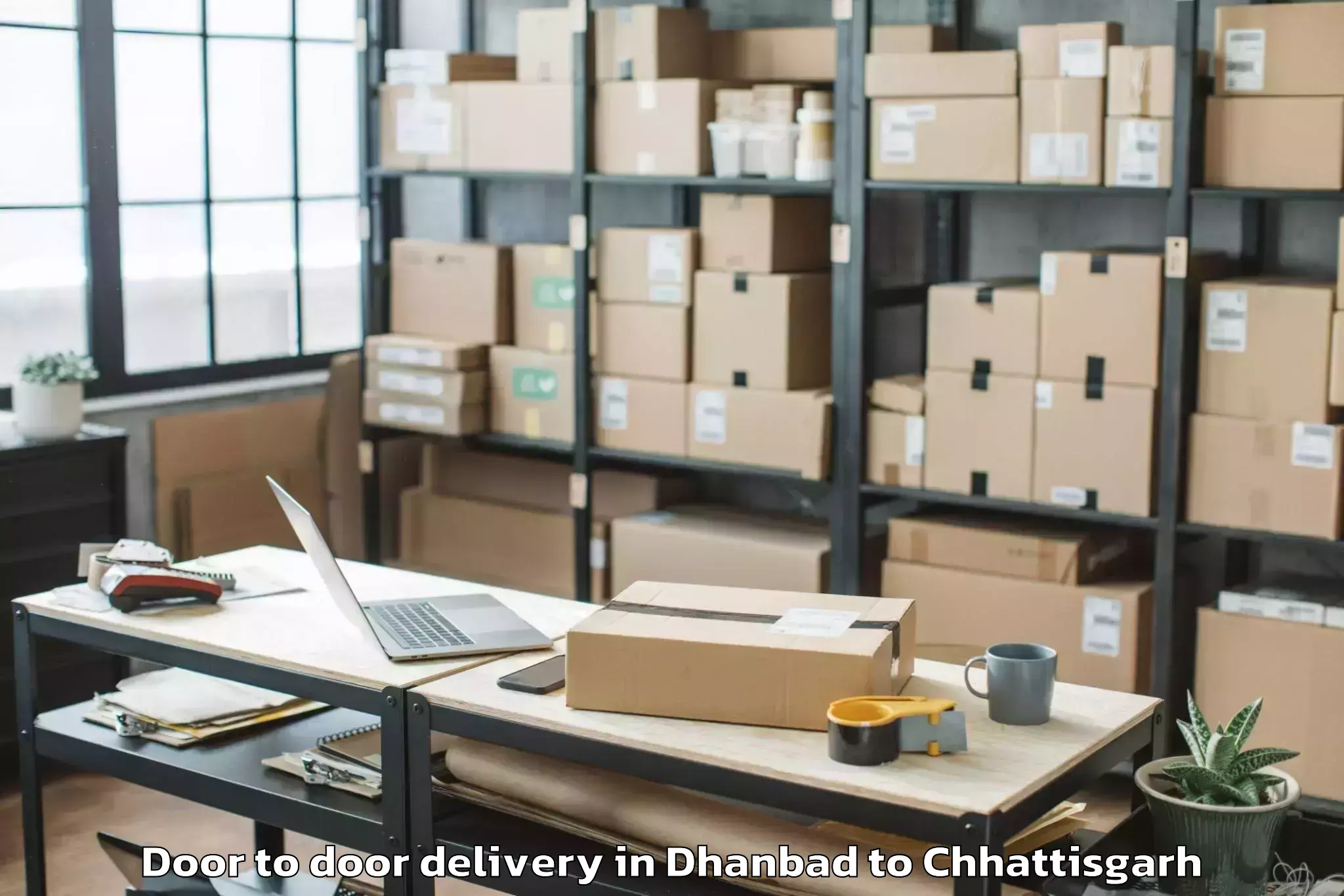 Dhanbad to Champa Door To Door Delivery Booking